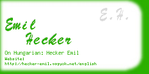 emil hecker business card